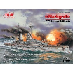 1/700 Markgraf (full hull & waterline), WWI German Battleship - ICMS.017