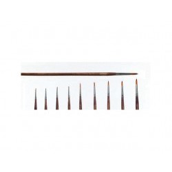 1 Synthetic round brush with brown tip  - ITA51286