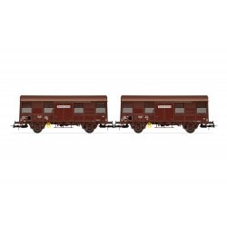 SNCF, 2-unit pack 2-axle covered wagons Gs 4, âProvence Expressâ, with open ventilation slides, period IV - JOUHJ6167