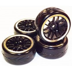 1/10 Drift 14-Spoke Tire Set (4 pcs) - KTA637030S