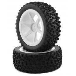 1/10 Buggy Six Rim Tire Set Front (2 pcs) - KTA644026WF