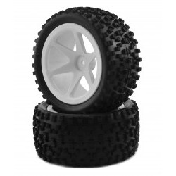 1/10 Buggy Six Rim Tire Set Rear (2 pcs) - KTA644026WR