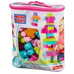 Costruzioni Base - Sacco costruzioni grandi (rosa 60 pezzi) - MBLDCH54