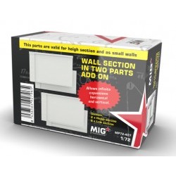 1/72 WALL SECTION IN TWO PARTS ADD ON - MIGMP72-407