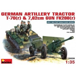 1/35 German Artillery Tractor T-70 (r) & Gun w/Crew - MNA35039