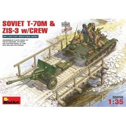 1/35 Soviet T-70 M & ZiS -3 w/ Crew - MNA35056