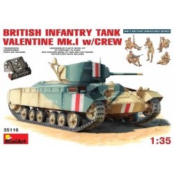 1/35 British Infantry Tank Valentine Mk 1 w/crew - MNA35116