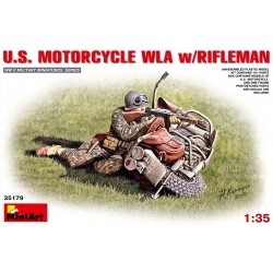 1/35 U.S. Motorcycle WLA with Rifleman - MNA35179