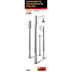 1/35 Concrete Telegraph Poles - MNA35563