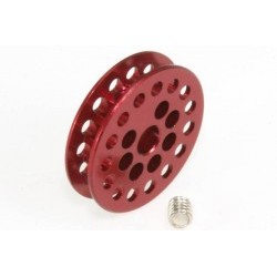 Traction pulley 15 tooth. for 3/32" axles and M2 screw fixing. aluminum red anodized - MSCMSC-2293