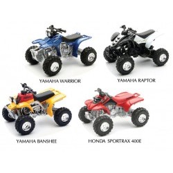 1/32 4 Assorted Styles: Japan ATV-Quad, Yamaha Warrior or Yamaha Raptor or Yamaha Banshee or Honda Sportrax 400E - NRA06007