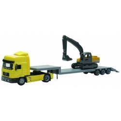 1/43 Man F2000 Lowboy Trailer with Excavator - NRA15483