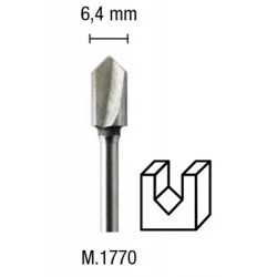 Fresa HSS per legno per scanalature a V 6,4mm - PGMM.1770