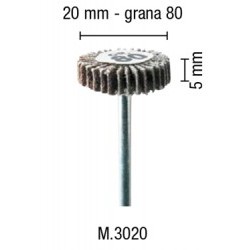 Ruota lamellare abrasiva 20x05mm grana 80 - PGMM.3020