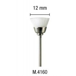Spazzola tazza in nylon bianco 12mm - PGMM.4160