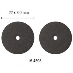 2 dischi in gomma marrone 22x3mm - PGMM.4595
