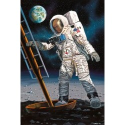 1/8 Apollo 11 Astronaut on the Moon (50 Years Moon Landing) - REV03702