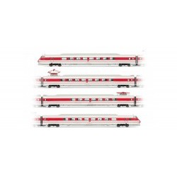 Set 4 units ETR450 "Pendolino", white/red livery - RIVHR2472