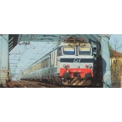 FS, Locomotiva Elettrica E.652.004 (prototipo) con pantografo tipo 52 livrea origine, epoca IV-V - RIVHR2699