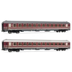 Set 2 coaches X type, red livery ?75 series-?79 series (Country IT) - RIVHR4266