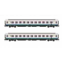 FS, 2-unit pack passenger coaches type UIC-Z renovated (progetto 901/300) in "FRECCIABIANCA"-livery, contains one 2nd class (ex1st class) coach and one 2nd class coach, period VI - RIVHR4286