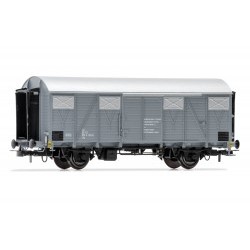FS, carro chiuso Vte, carro pianale Vkkkm; set 2 modelli, livrea grigio cenere di servizio, epoca IV-V - RIVHR6330