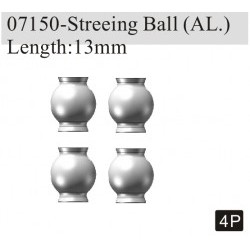 Steering Ball(Al.)(length:13mm) 4P - RKO07150