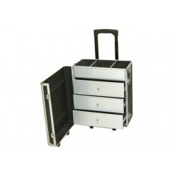 aluminum Slot box 4 pieces (37x25x80cm) with troley and wheels. - SCASC-5050