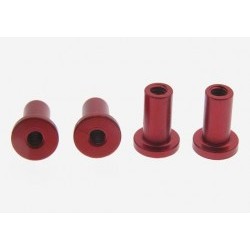 Suspension mounts 6mm. aluminum -red- - SCASC-8126E