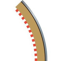 Bordo interno 45Ã¸ Raggio 2 - 4pz (per C8206) - SCTC8225