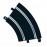 Curva 45Ã¸ Raggio 2 con supporto - 2pz - SCTC8296