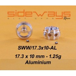 Lightened Aluminum Wheel 17,3x10mm 1.25g - 2.38mm axle - SIDSWW173X10-AL