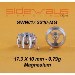 Lightened Magnesium Wheel 17,3x10mm 0.79g - 2.38mm axle - SIDSWW173X10-MG