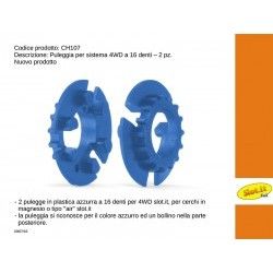 Puleggia per sistema 4WD a 16 denti - 2 pz. - SITCH107