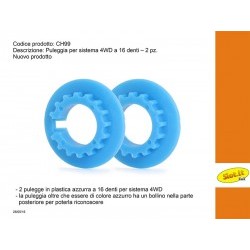 Puleggia azzurra a 16 denti per 4WD system - (2x) - SITCH99