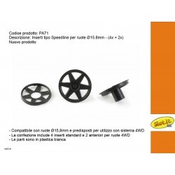 Wheel inserts 155 V6 TI speedline type for Ã16.5/15.8mm wheels (2+2+2)
