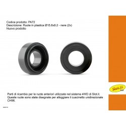 Ruota in Plastica Ã15.8x8,2 ant. nere per 4WD system (2x) - SITPA72