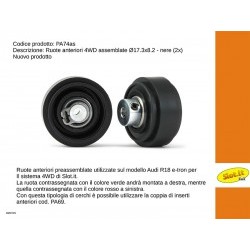 Ruota in Plastica Assemblate Ã17.3x8,2 ant. nere, per 4WD system (2x) - SITPA74AS