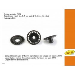 Wheel inserts 155 V6 TI OZ type for Ã16.5/15.8mm wheels (2+2+2) - SITPA75