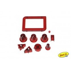 Bottoni e dettagli in plastica, colore rosso - SITSCP03A