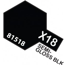 MINI 10ml X-18 Semi Gloss Black  - TAM81518