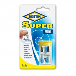 Bostik Super Mini 3x1 gr con contenitore trasparente antispreco - UHUD2524