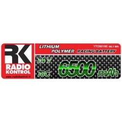 Batteria Li-Po 7,4V. 6500mAh 70C - YTO90160