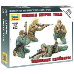 1/72 German Sniper Team WWII include 4 figure NUOVO STAMPO - ZVE6217