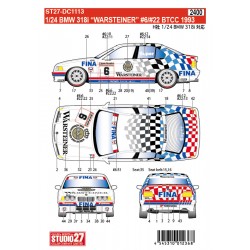 1/24 BMW 318i "WARSTEINER" #6/#22 BTCC 1993 decal