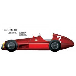 Alfa Tipo159 ver.B 1951 British GP #2 Juan Manuel Fangio - 1951 Italy GP #34 Giuseppe Farina / #38 Juan Manuel Fangio / #40 Felice Bonetto