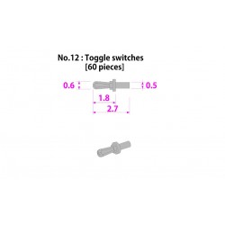 Metal rivet series No.12 Toggle switches 60 pcs