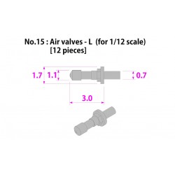 Metal rivet series No.15 Air valves-Large 12 pcs