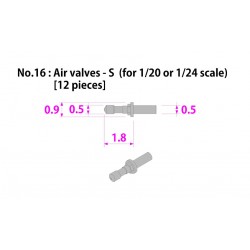 Metal rivet series No.16 Air valves-Small 12 pcs