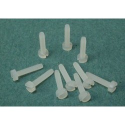 Nylon slotted screw M2x10mm. Flat head (for chasis) - SCASC-5106